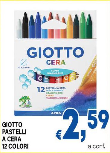 Giotto Pastelli a cera 12 colori