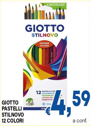 Giotto Pastelli Stilnovo 12 colori