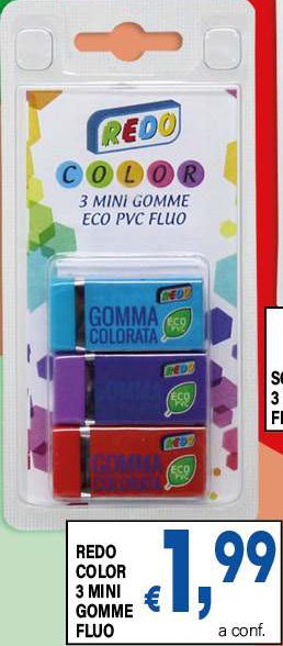 Color 3 Mini Gomme Fluo