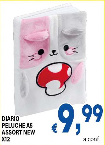 Diario Peluche A5 Assort New X12