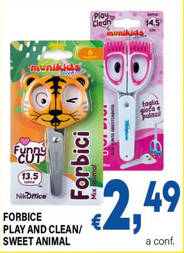 Forbice Play and Clean/Sweet Animal