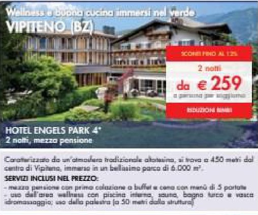 Hotel Engels Park 4*, Vipiteno (BZ), 2 notti