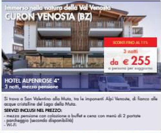 Hotel Alpenrose 4*, Curon Venosta (BZ), 3 notti