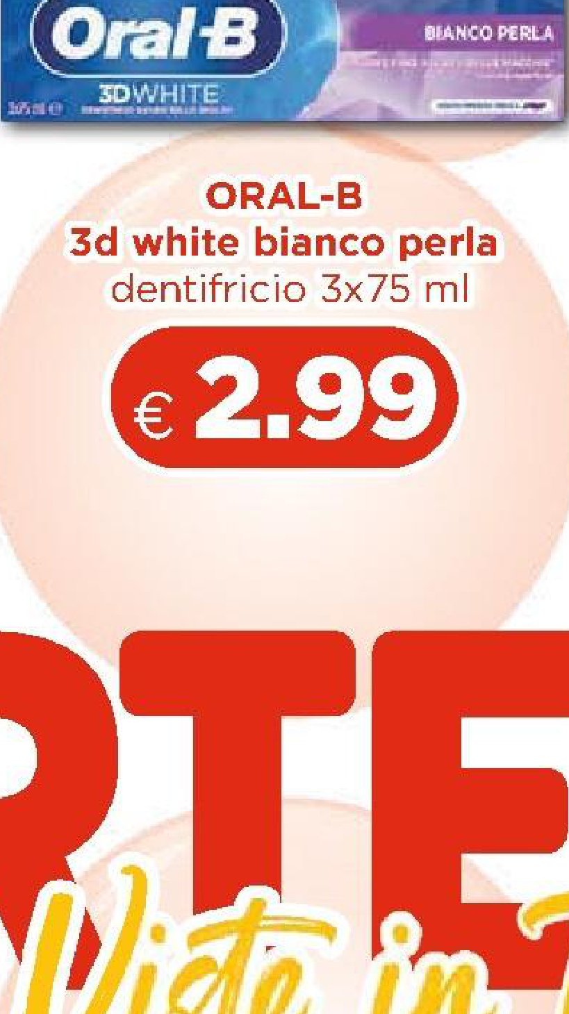 Dentifricio 3D White Bianco Perla 3 x 75 ml
