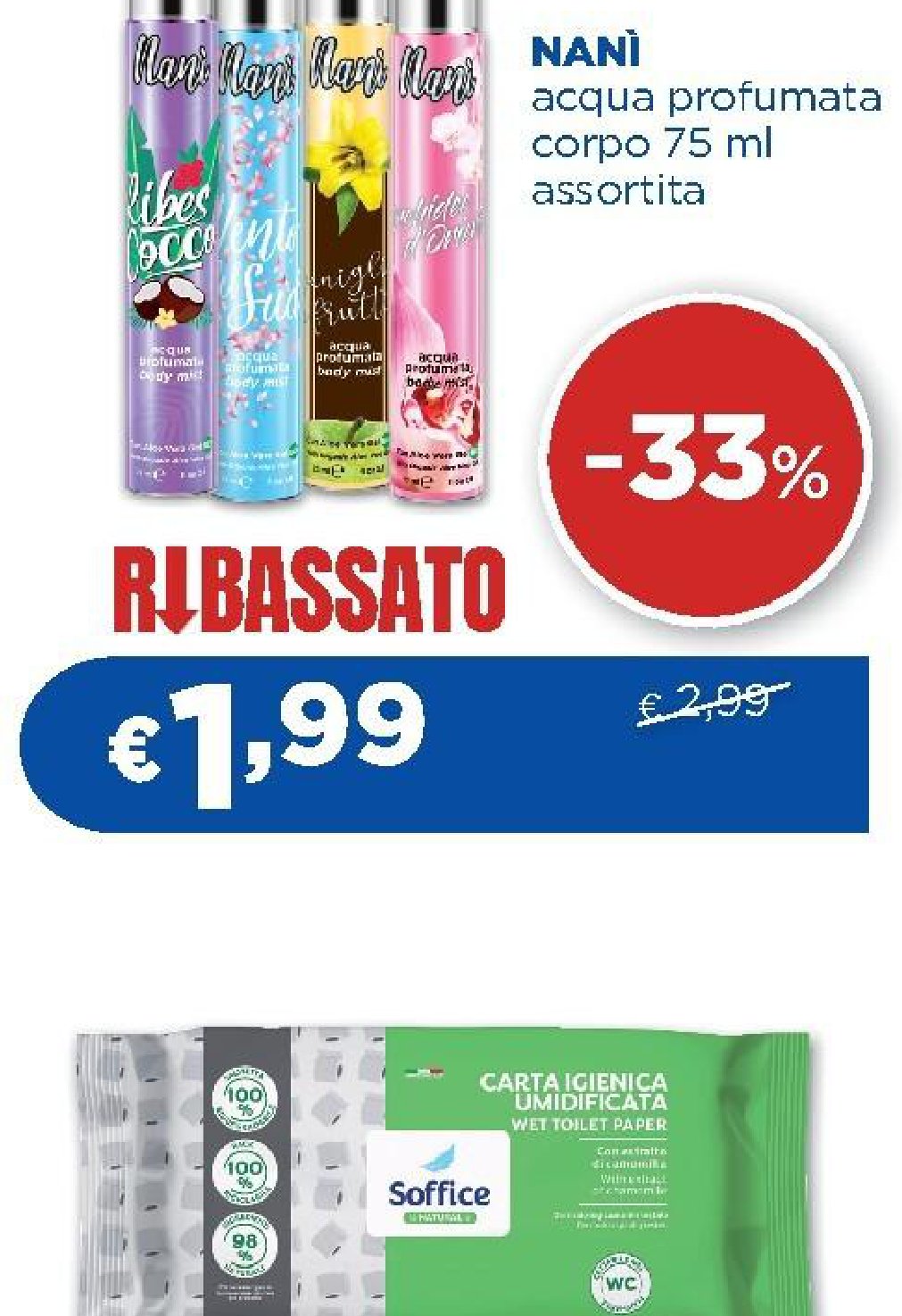 Acqua profumata corpo 75 ml assortita