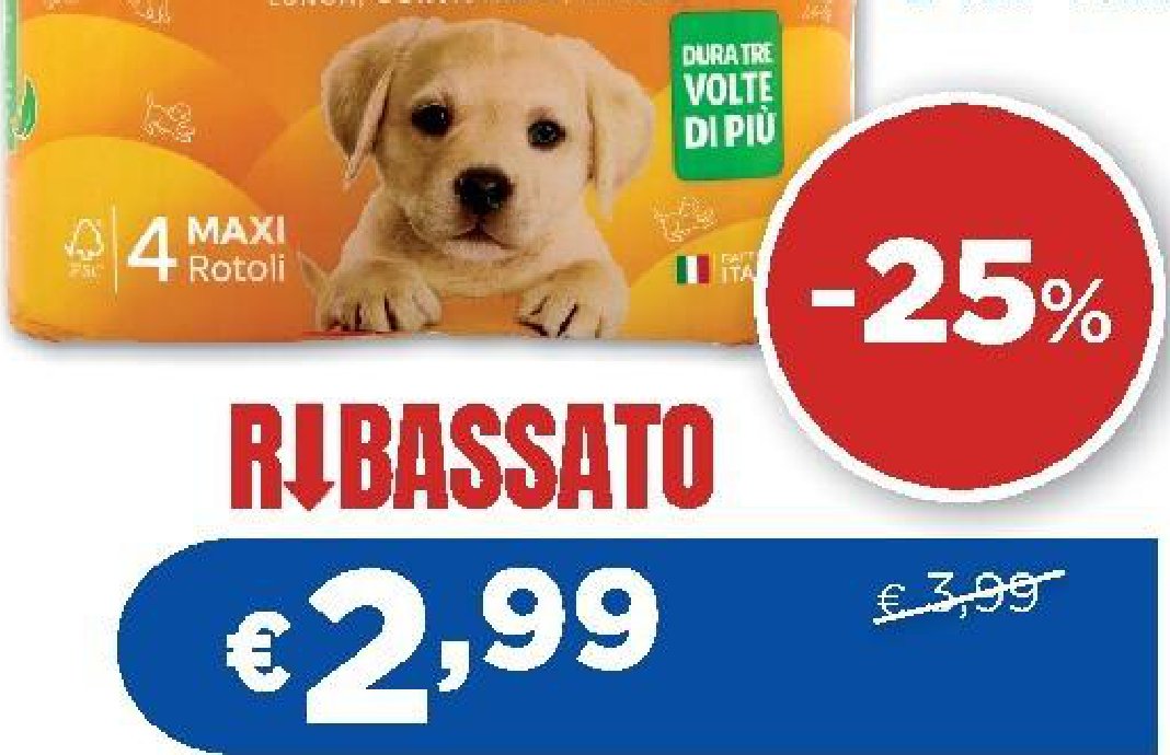 Carta igienica La Maxi 2 veli 4 rotoli