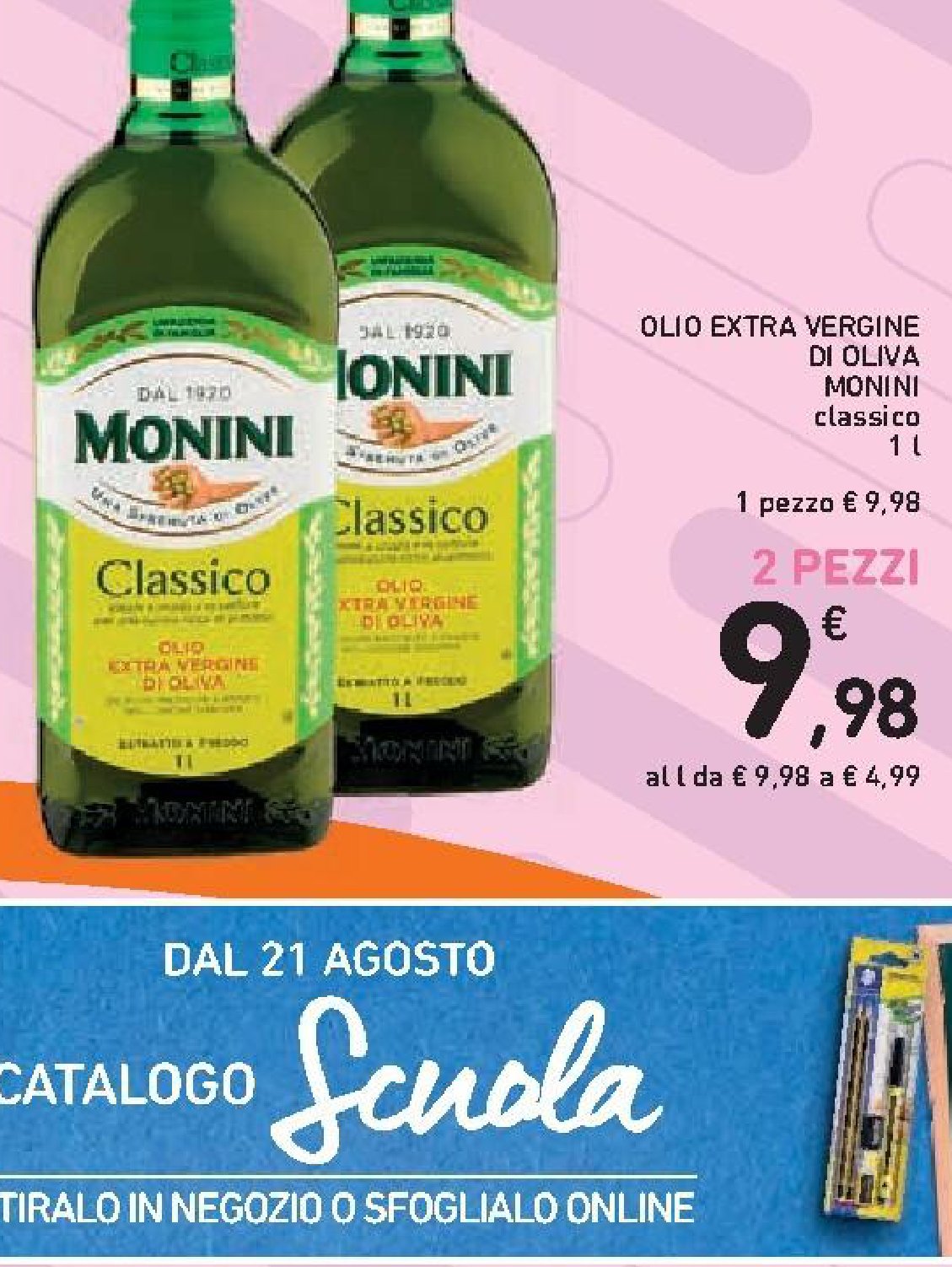 Olio extra vergine di oliva Monini Classico 1 l