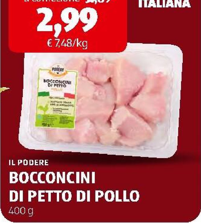 Bocconcini di petto di pollo 400 g