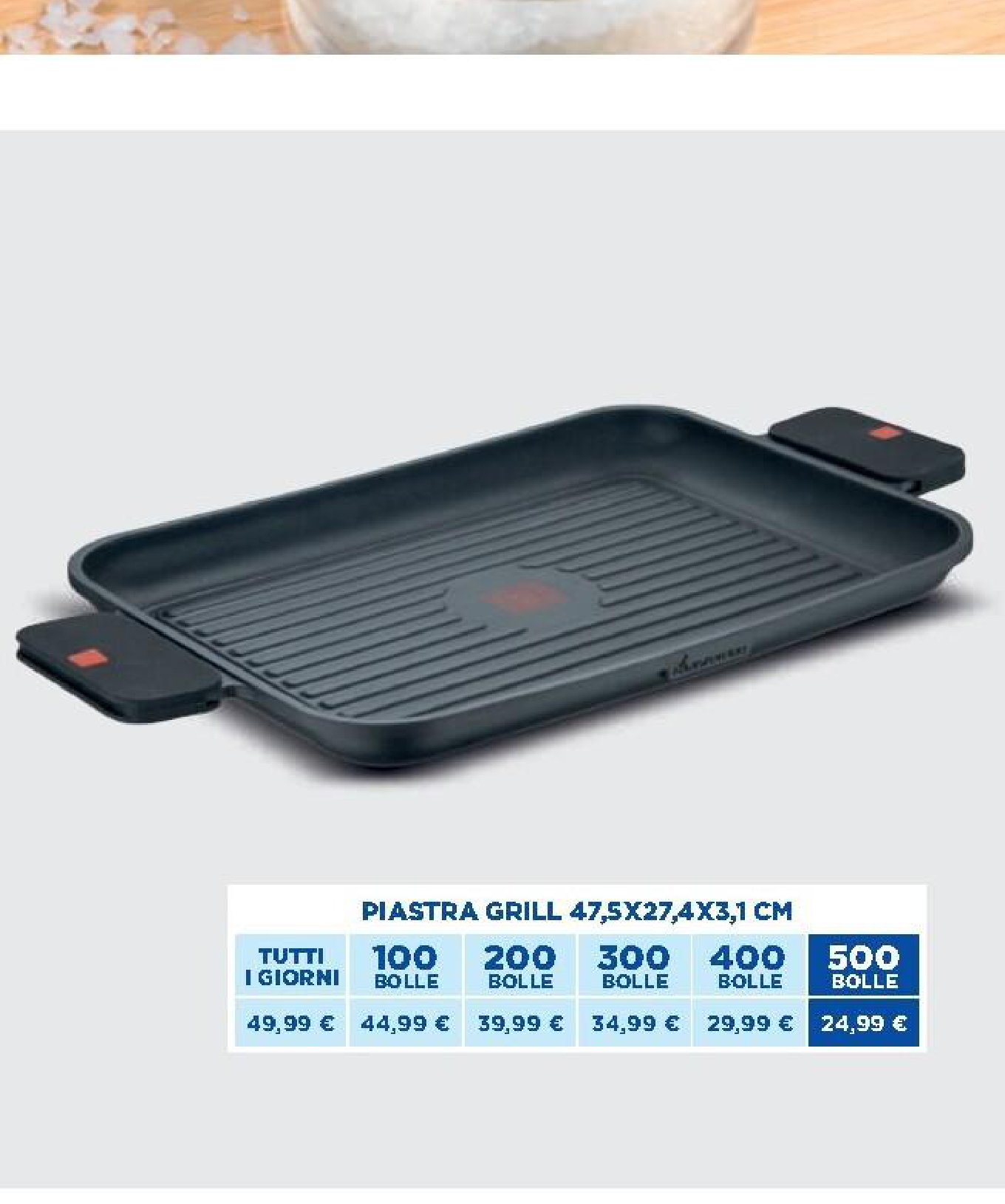 Piastra grill 47,5 x 27,4 x 3,1 cm