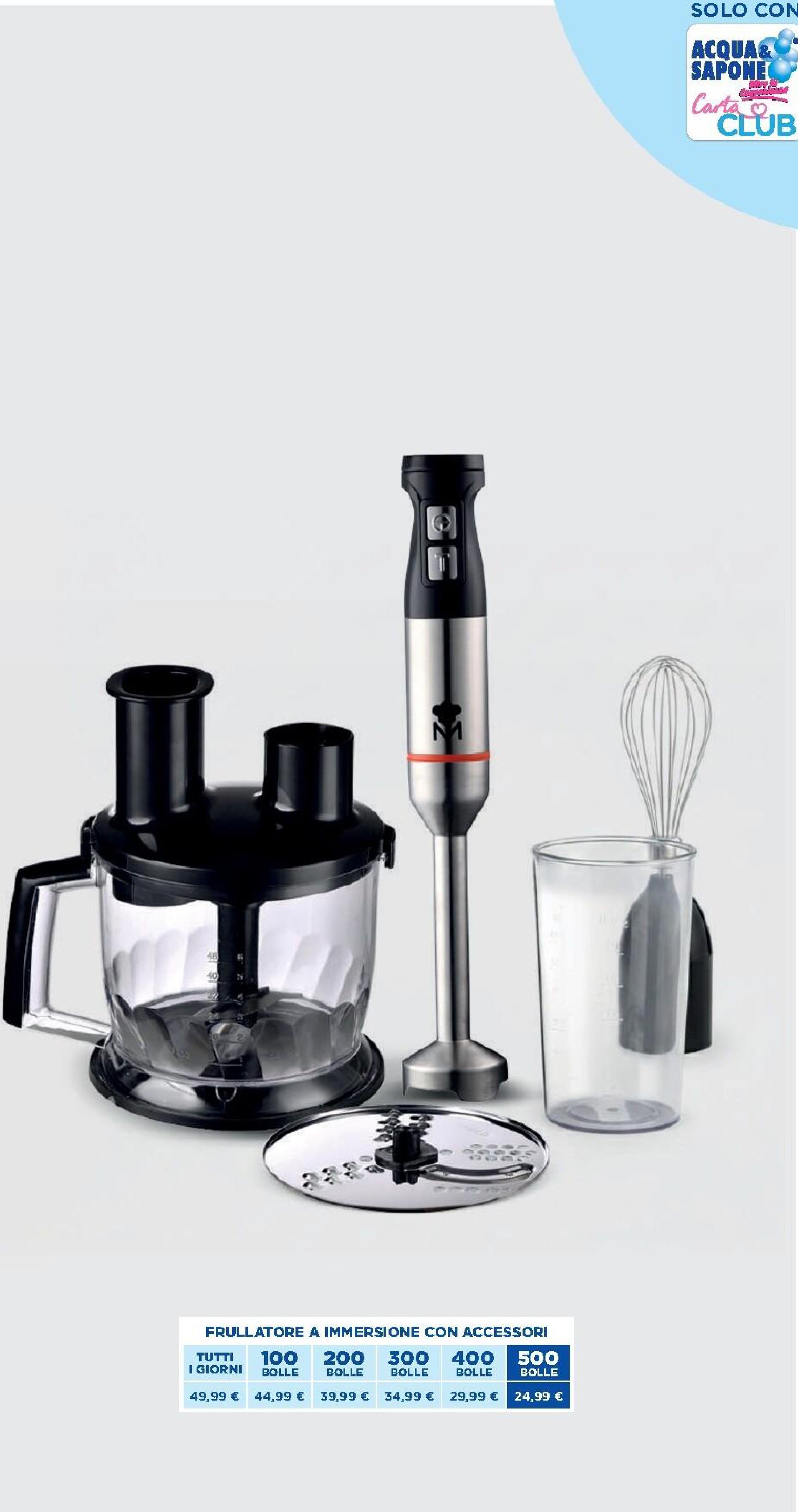 Frullatore a immersione con accessori