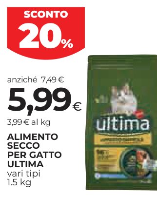 Alimento Secco per Gatto Ultima