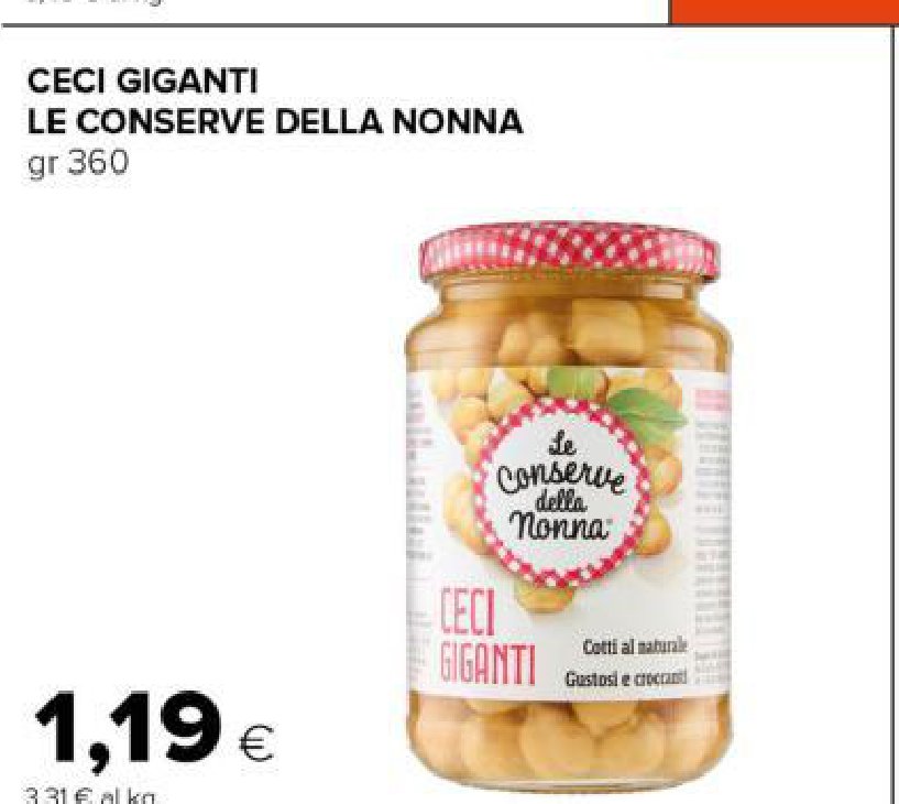 Ceci giganti Le Conserve della Nonna 330 g
