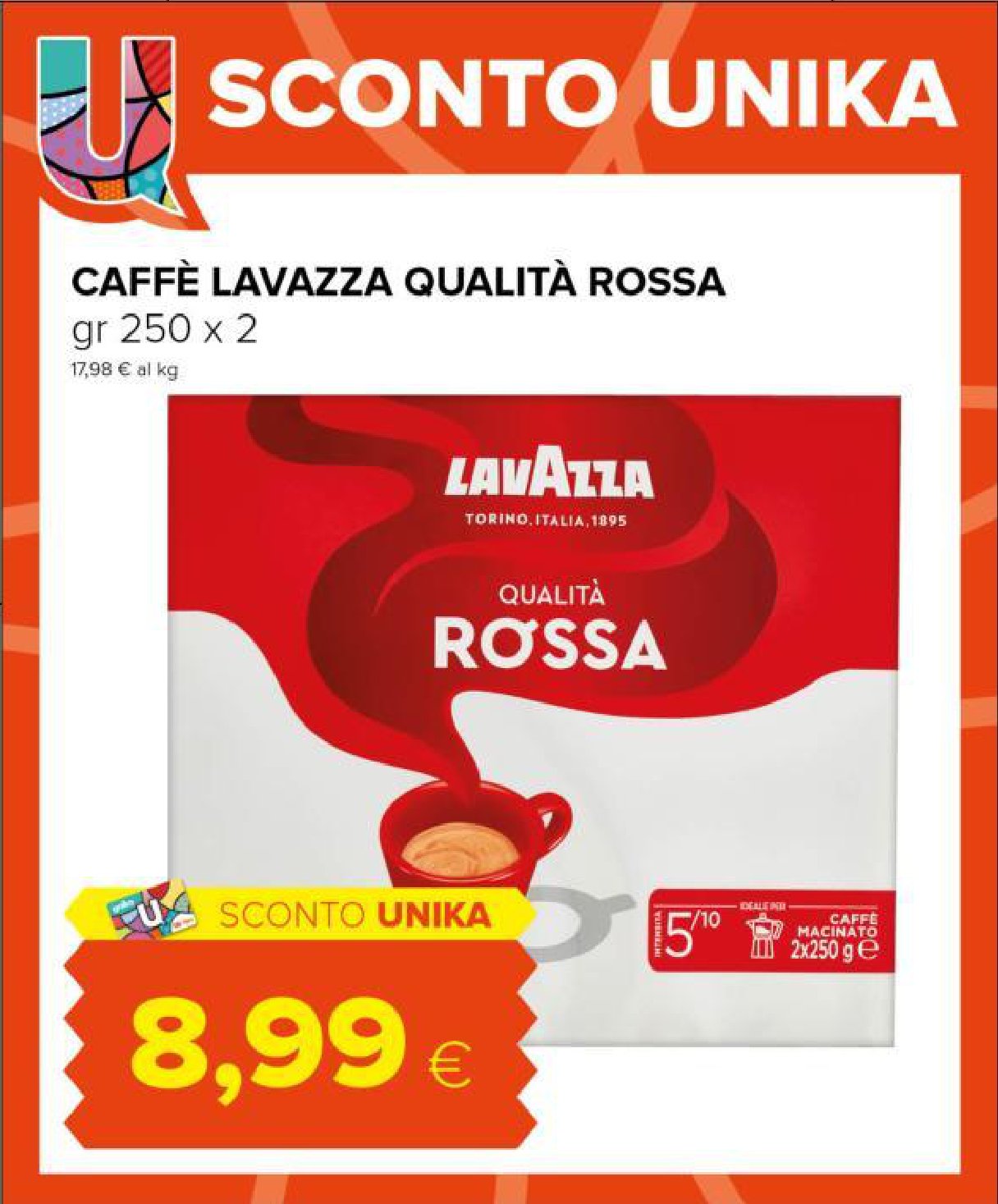 Caffè Qualità Rossa 250 g x 2