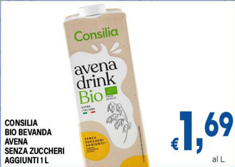 Bio Bevanda Avena Senza Zuccheri Aggiunti 1 L