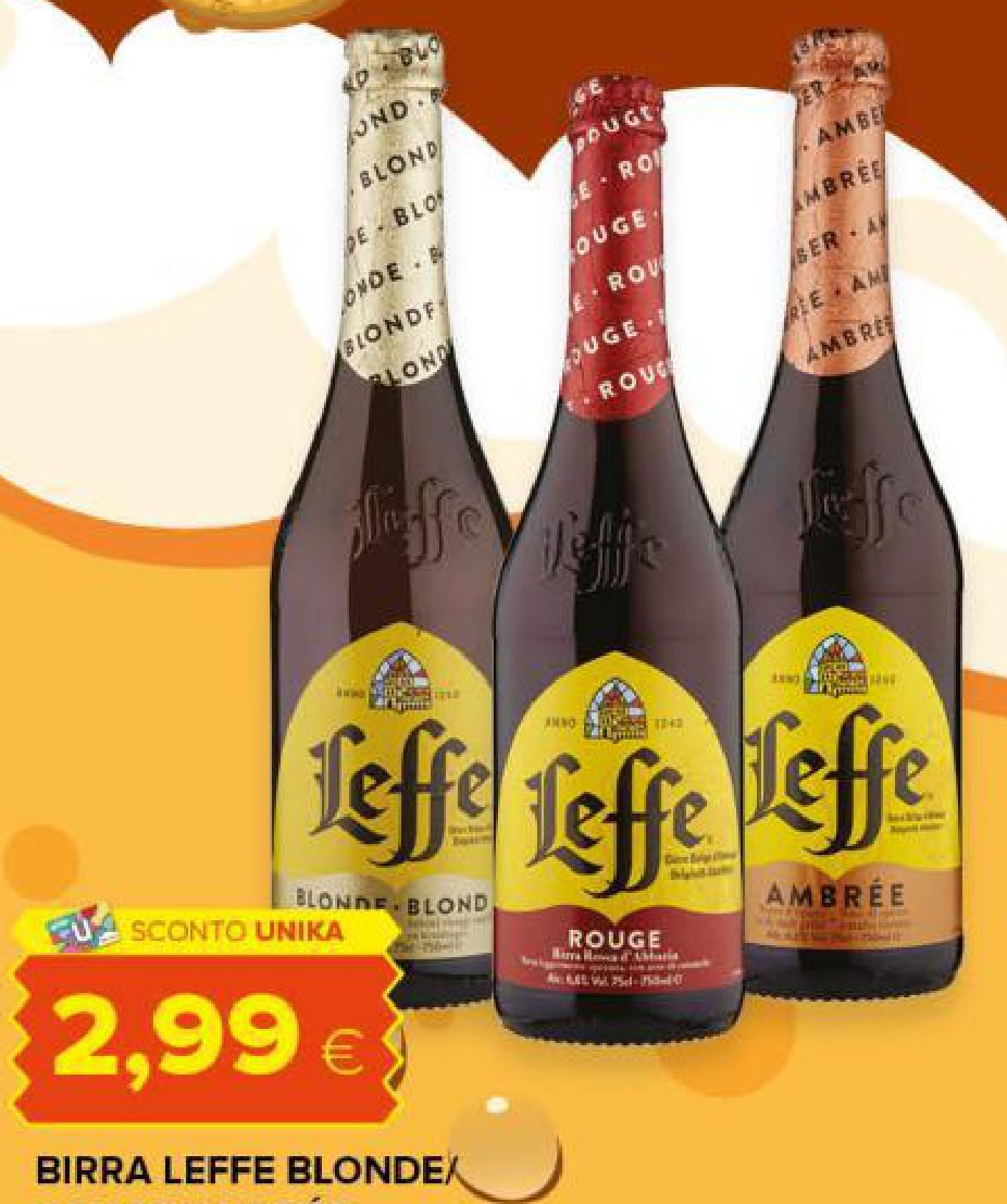 Birra Leffe Blonde/Rouge/Ambrée