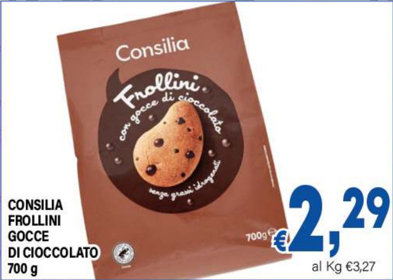 Consilia Frollini gocce di cioccolato 700 g