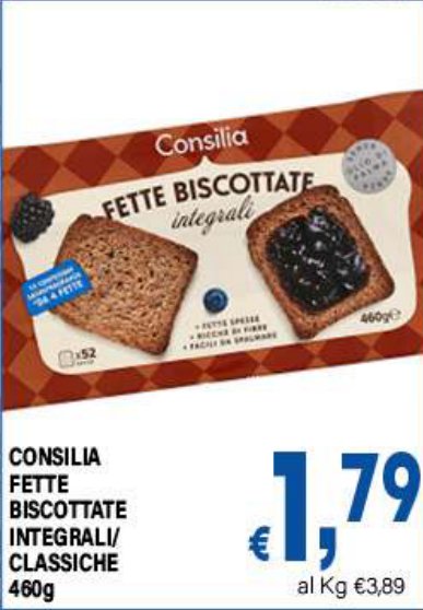 Consilia Fette Biscottate Integrali/Classiche 460 g