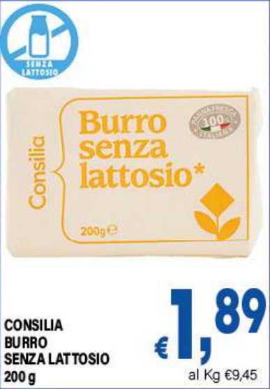 Burro senza lattosio 200 g