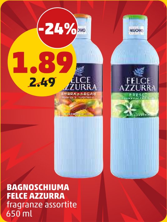 Bagnoschiuma Felce Azzurra, fragranze assortite