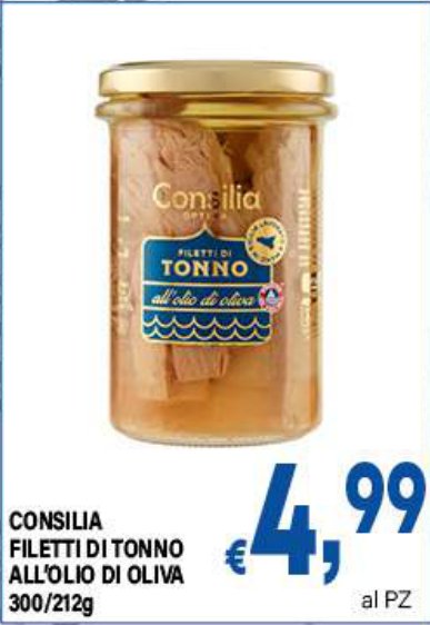 Filetti di tonno all'olio di oliva 300/212 g