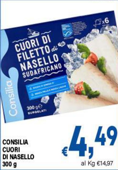 Cuori di filetto di nasello
