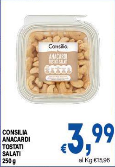 Consilia Anacardi tostati salati 250 g