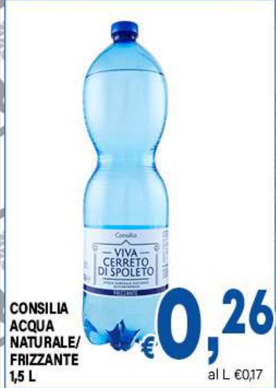 Acqua naturale/frizzante 1,5 L