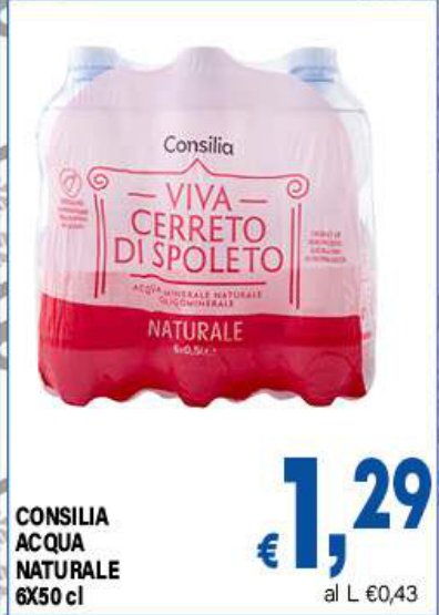 Acqua naturale 6x50 cl