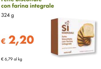 Fette biscottate con farina integrale