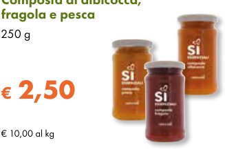 Composta di albicocca, fragola e pesca