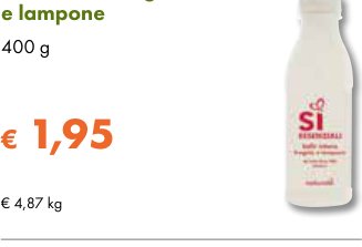 Kefir intero fragola e lampone