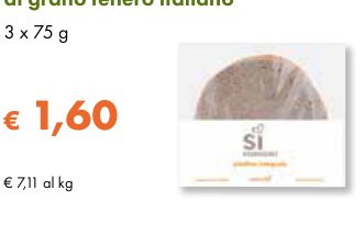 Piadina integrale di grano tenero italiano