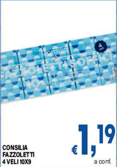 Fazzoletti 4 veli 10x9