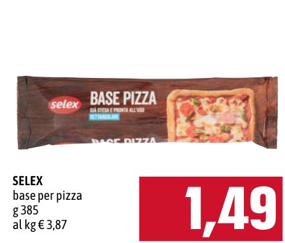 Selex Base per pizza 385 g