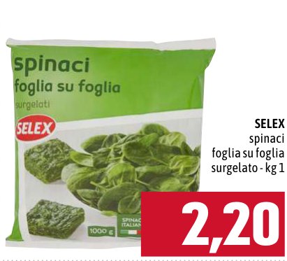 Selex Spinaci foglia su foglia surgelato