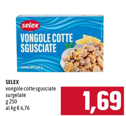 Selex Vongole cotte sgusciate surgelate
