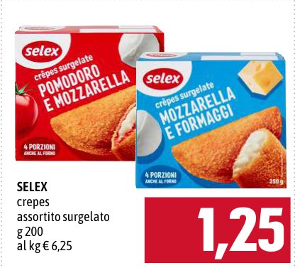 Selex Crepes assortito surgelato
