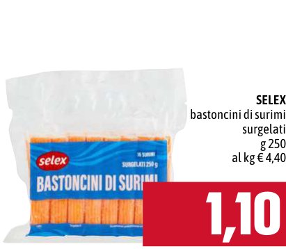 Selex Bastoncini di surimi surgelati 250 g