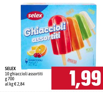 10 ghiaccioli assortiti 700 g