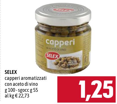 Selex Capperi aromatizzati con aceto di vino 100 g