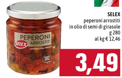 Selex Peperoni arrostiti in olio di semi di girasole, 280 g