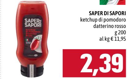 Saper di Sapori Ketchup di pomodoro datterino rosso