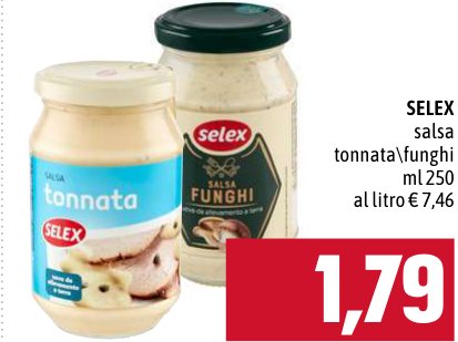 Selex Salsa tonnata o salsa funghi 250 ml