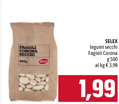 Selex Fagioli Corona secchi 500 g