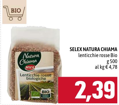 Selex Natura Chiama Lenticchie rosse biologiche 500 g