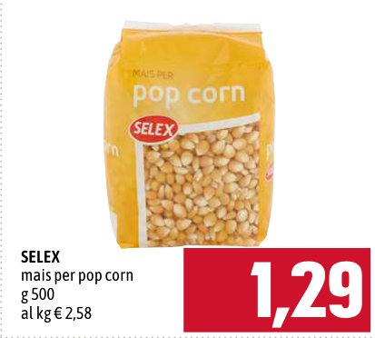 Selex Mais per pop corn 500 g