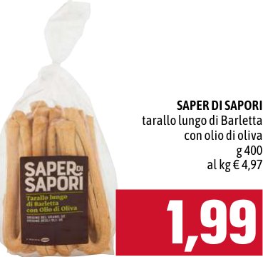 Saper di Sapori Tarallo lungo di Barletta con olio di oliva 400 g