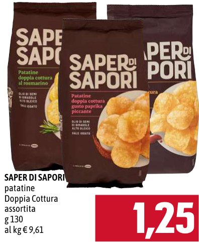 Saper di Sapori Patatine Doppia Cottura Assortite 130 g