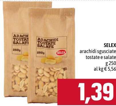 Arachidi sgusciate tostate e salate 250 g