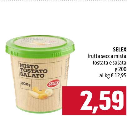 Selex Frutta secca mista tostata e salata 200 g